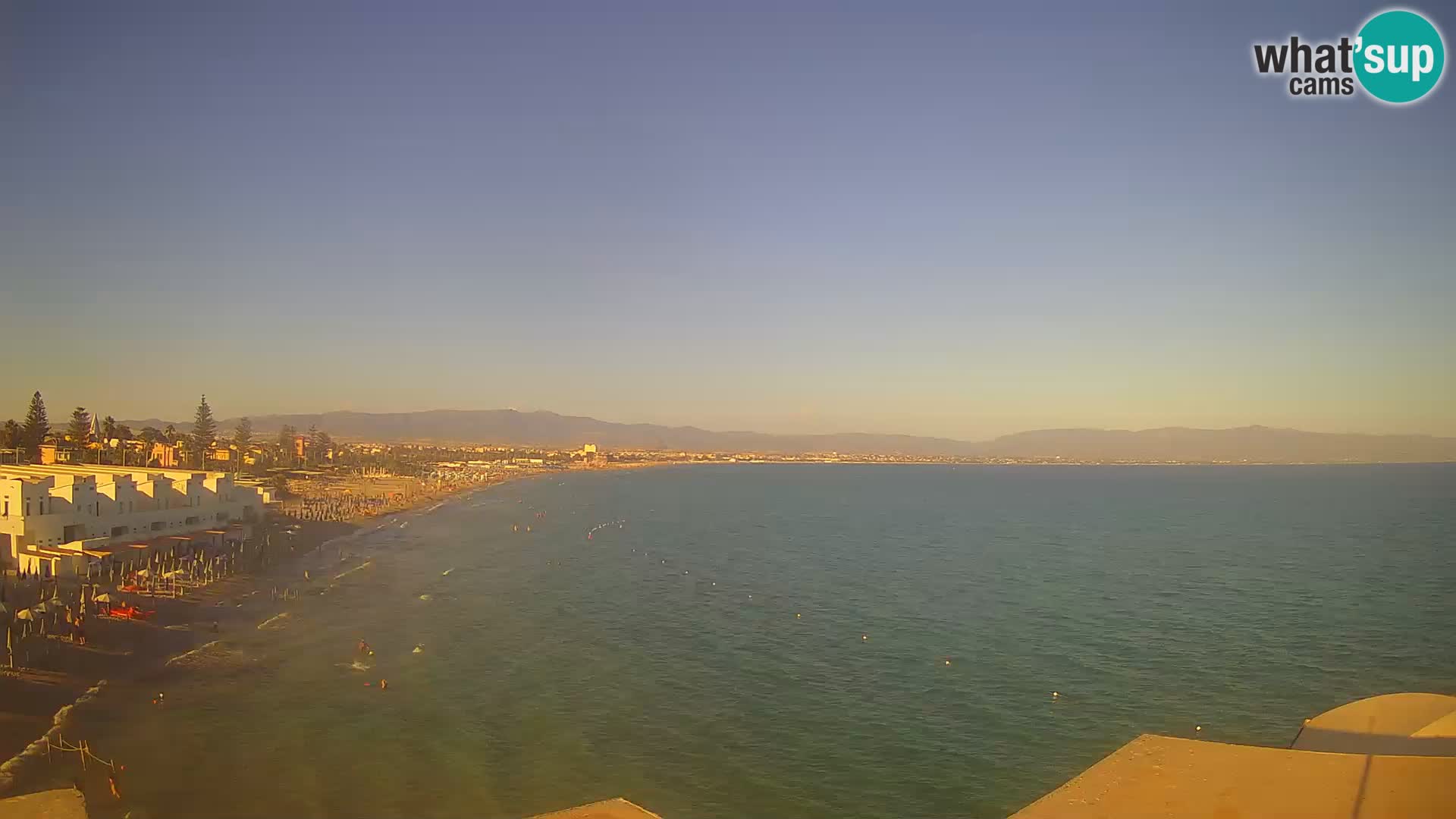 Webcam en direct Golfe de Cagliari – Plage du Poetto – Sardaigne