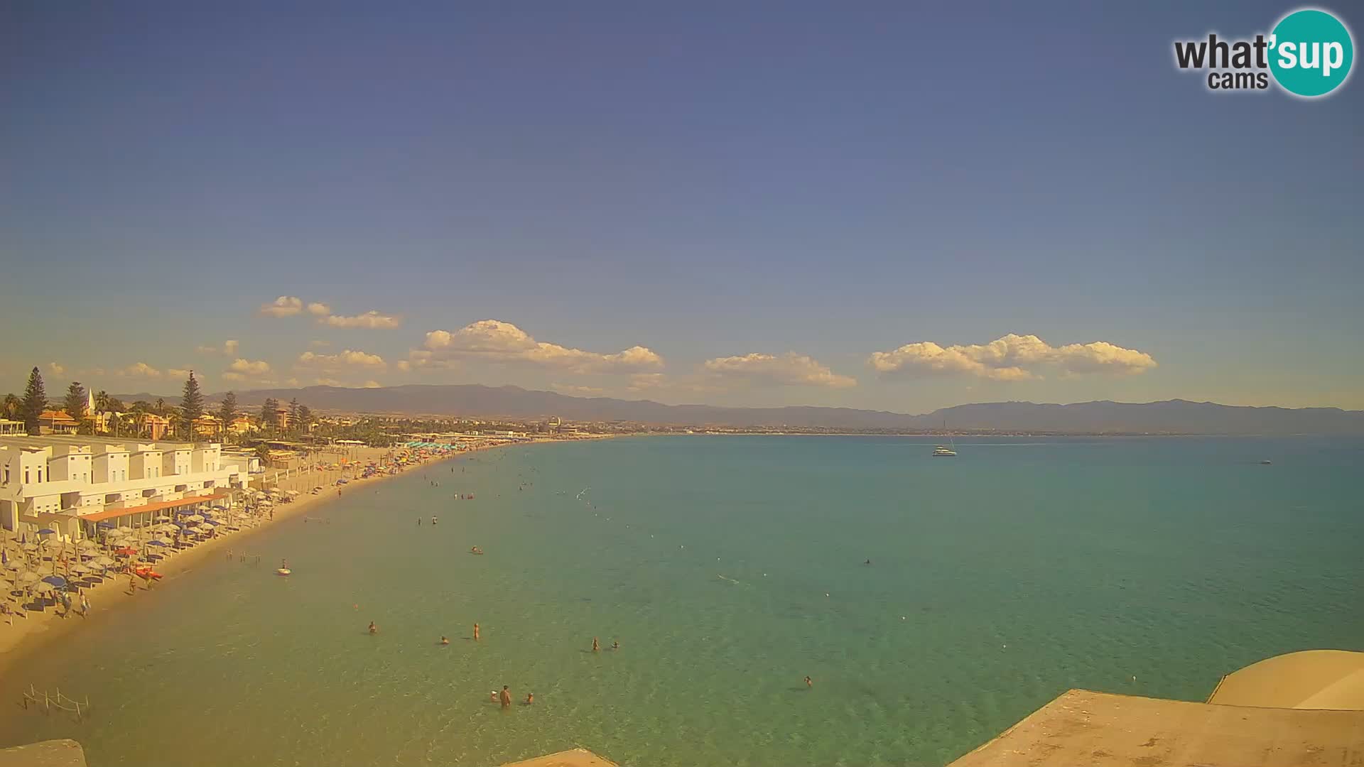 Live Webcam Golf von Cagliari – Strand Poetto – Sardinien