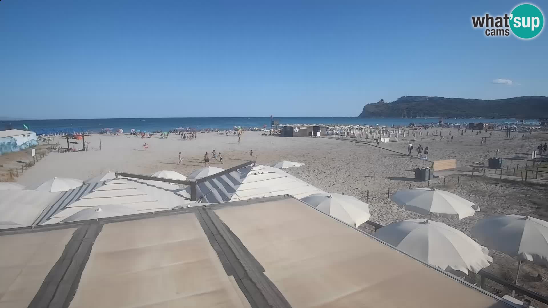 Poetto beach webcam | Cagliari | Sardinija