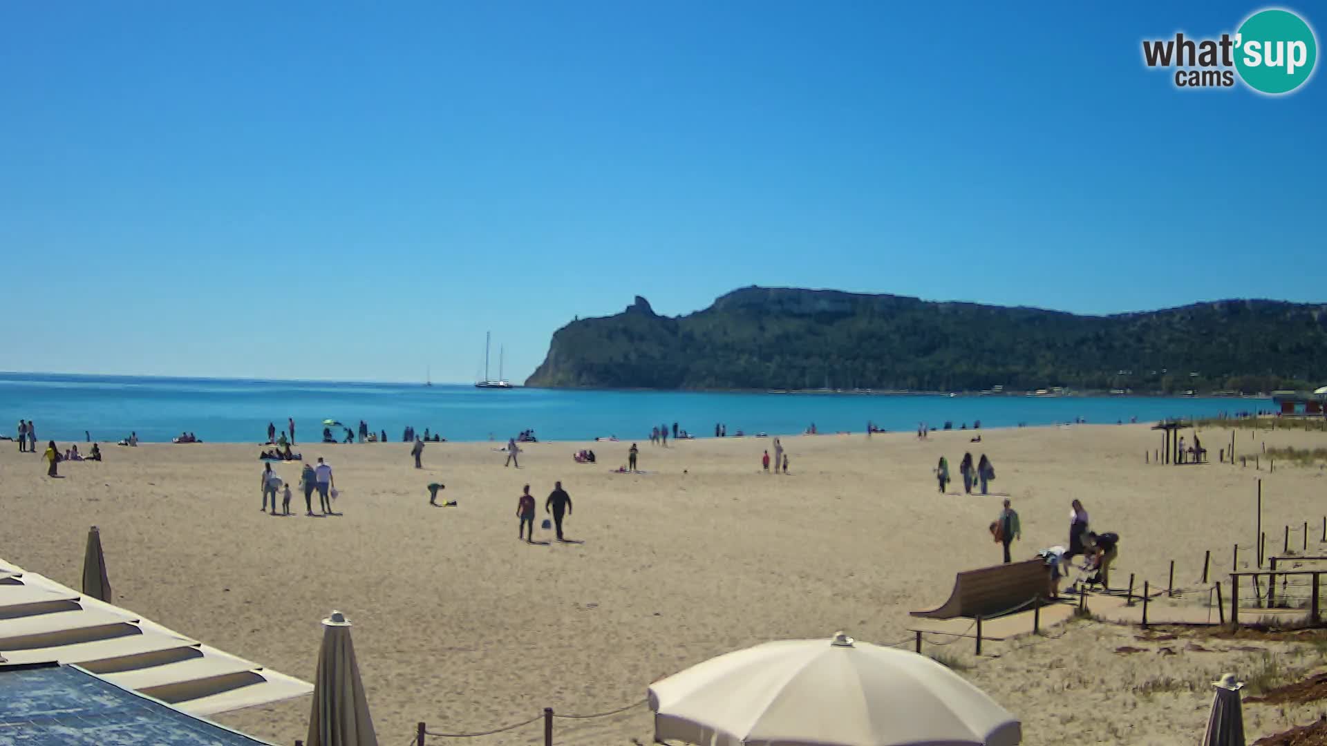 Poetto beach webcam | Cagliari | Sardinija