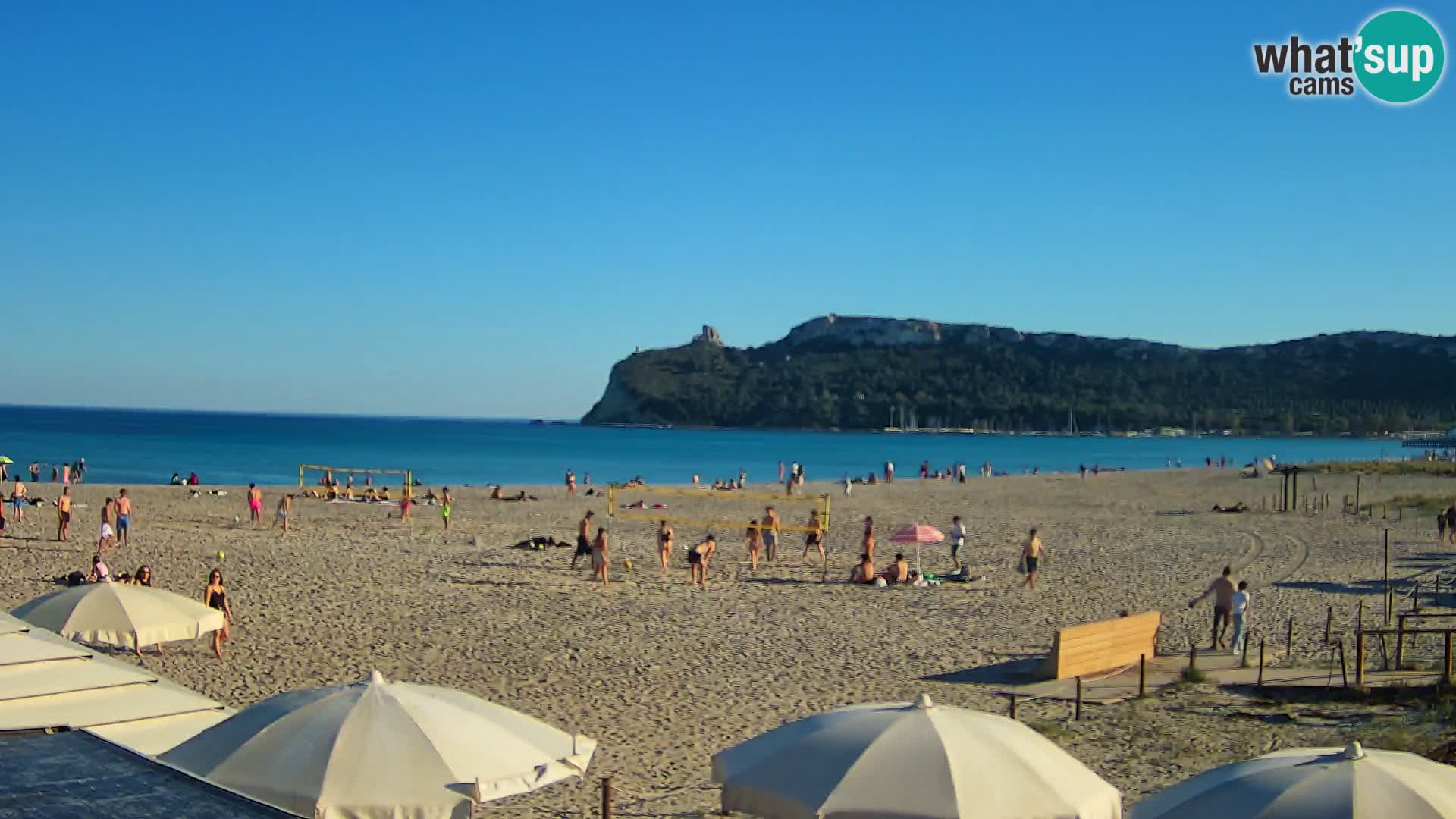 Poetto beach webcam | Cagliari | Sardinija