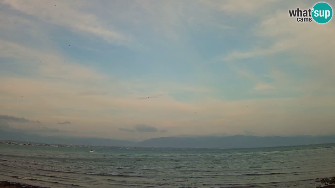 Spletna kamera Cagliari Windsurf Club – Pogled v živo s plaže Poetto