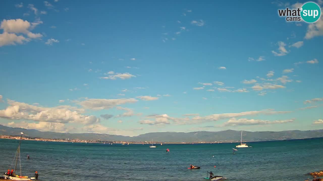 Webcam Cagliari Windsurf Club – Playa del Poetto en directo