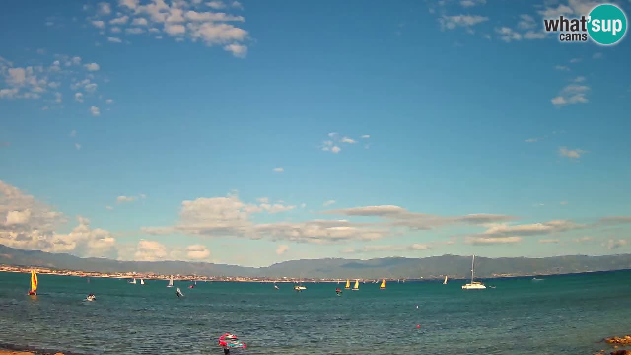 Web kamera Cagliari Windsurf Club – Poetto plaža uživo