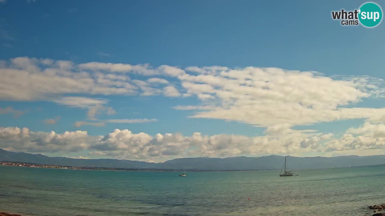 Spletna kamera Cagliari Windsurf Club – Pogled v živo s plaže Poetto