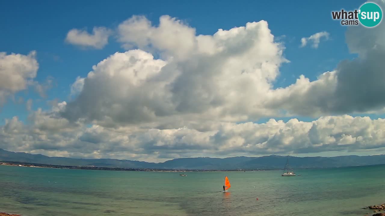 Web kamera Cagliari Windsurf Club – Poetto plaža uživo
