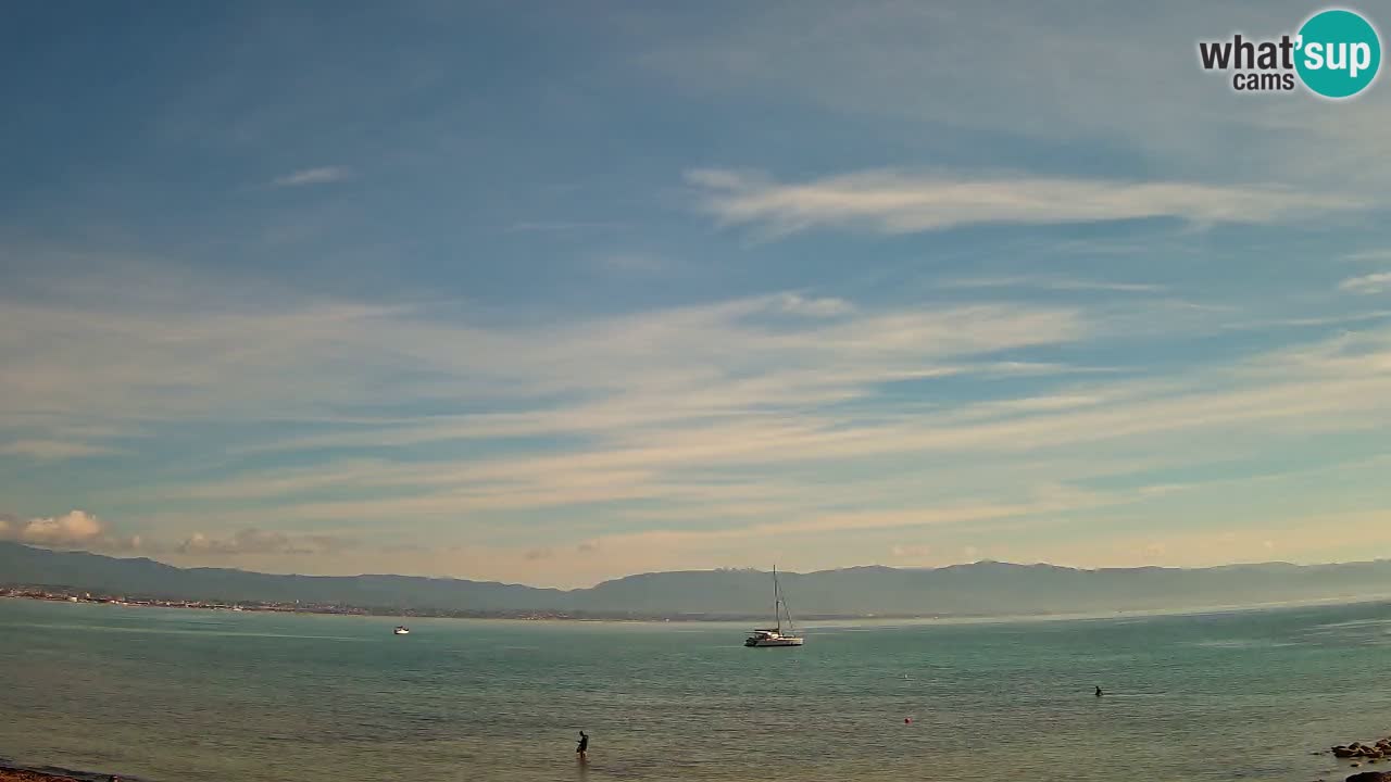 Web kamera Cagliari Windsurf Club – Poetto plaža uživo
