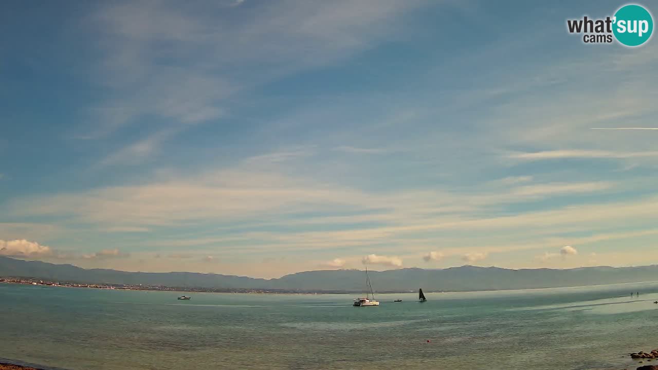 Spletna kamera Cagliari Windsurf Club – Pogled v živo s plaže Poetto