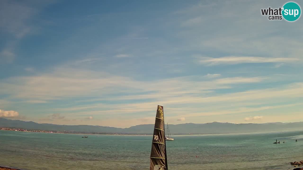Webcam Cagliari Windsurf Club – Playa del Poetto en directo
