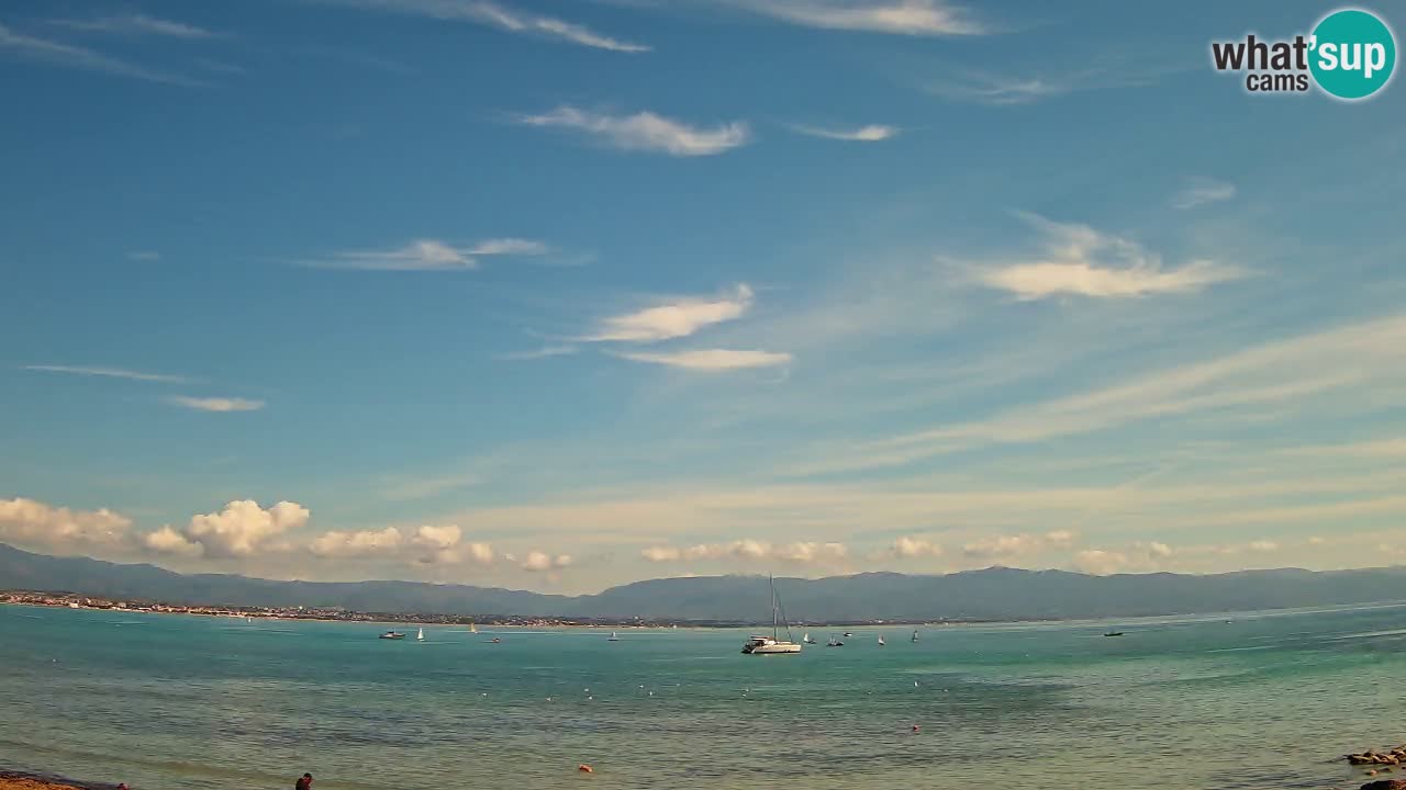Web kamera Cagliari Windsurf Club – Poetto plaža uživo