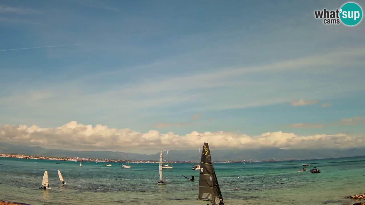 Webcam Cagliari Windsurf Club – Playa del Poetto en directo
