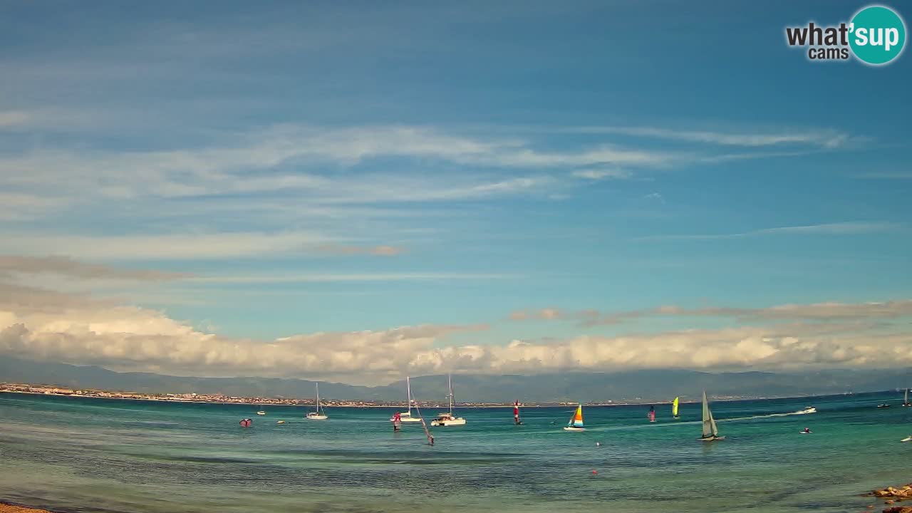 Spletna kamera Cagliari Windsurf Club – Pogled v živo s plaže Poetto