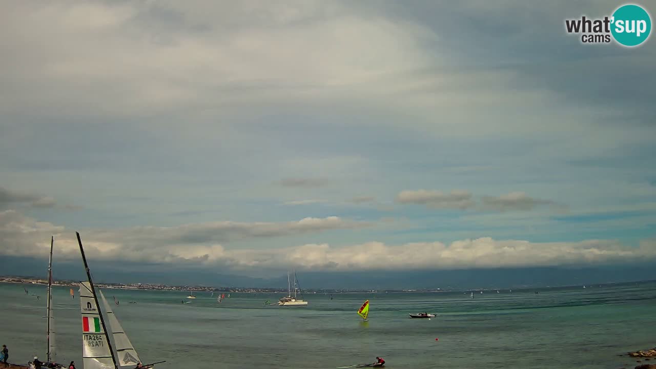 Webcam Cagliari Windsurf Club – Plage du Poetto en direct