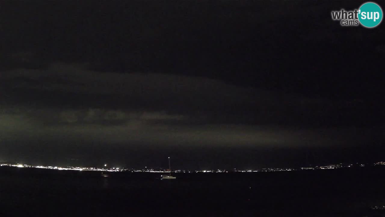 Spletna kamera Cagliari Windsurf Club – Pogled v živo s plaže Poetto