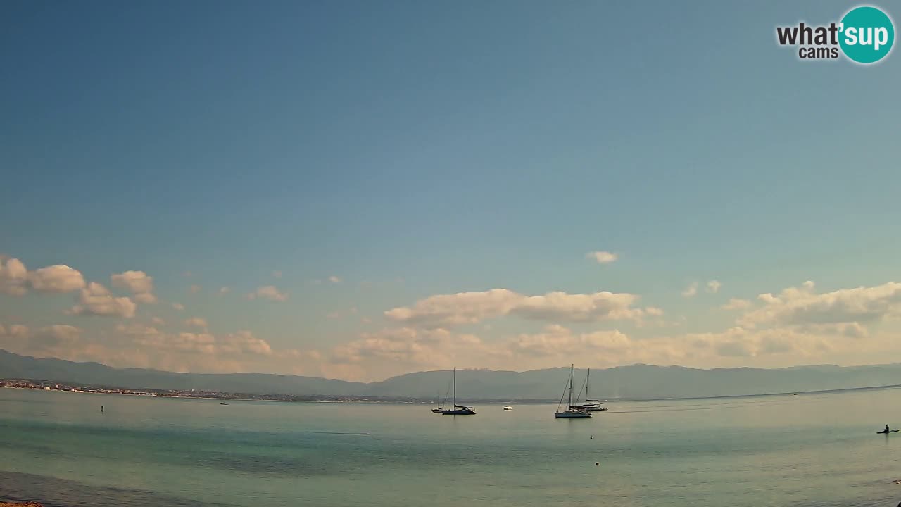 Spletna kamera Cagliari Windsurf Club – Pogled v živo s plaže Poetto