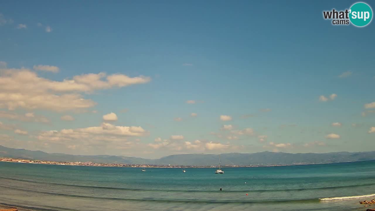 Spletna kamera Cagliari Windsurf Club – Pogled v živo s plaže Poetto