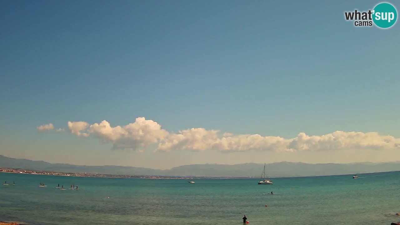 Spletna kamera Cagliari Windsurf Club – Pogled v živo s plaže Poetto