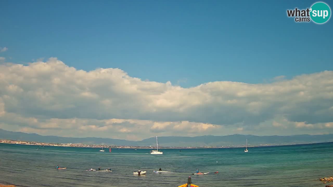 Webcam Cagliari Windsurf Club – Playa del Poetto en directo