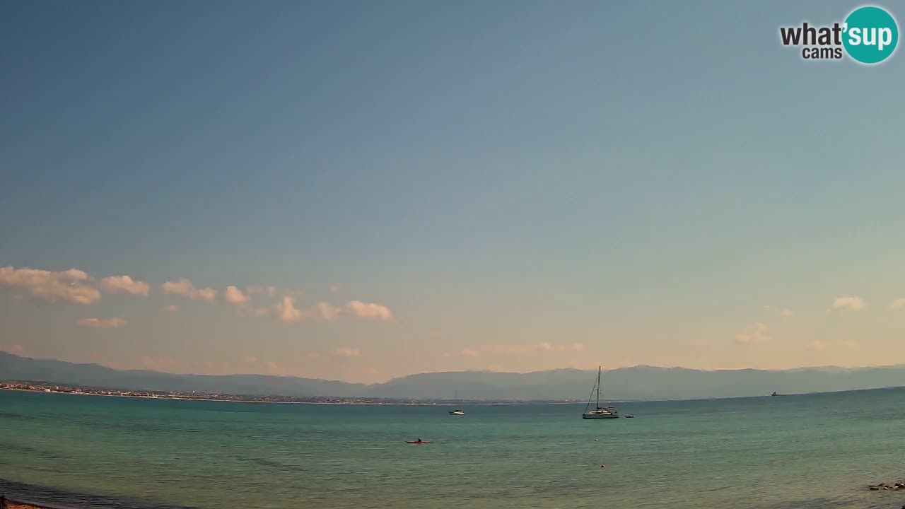Spletna kamera Cagliari Windsurf Club – Pogled v živo s plaže Poetto