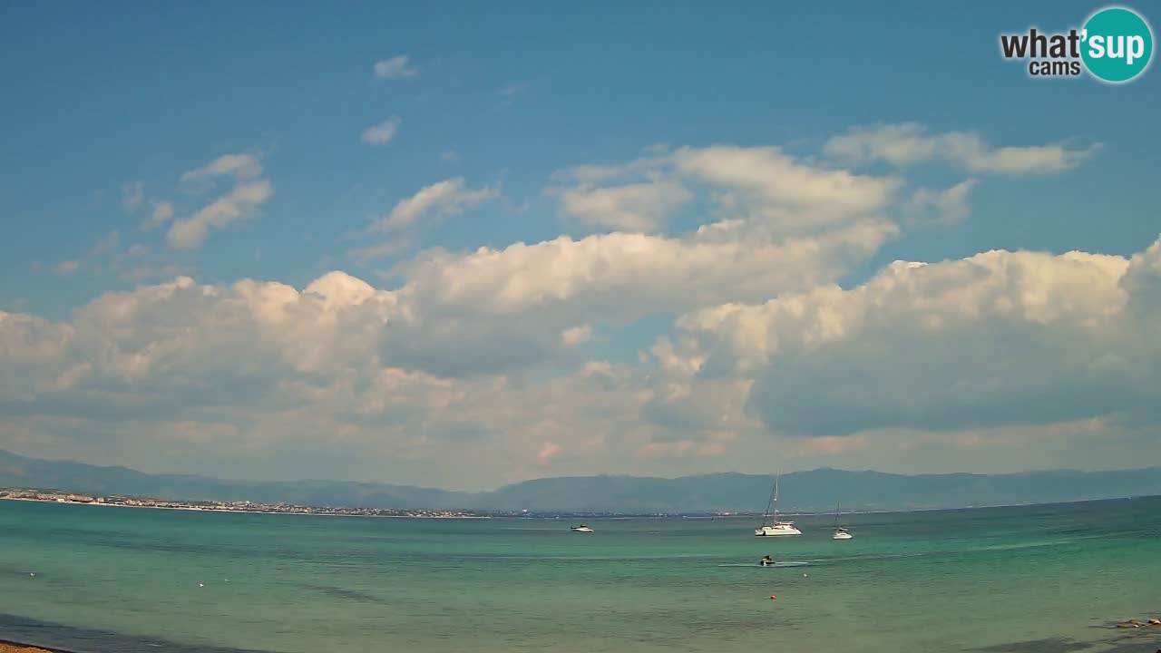 Spletna kamera Cagliari Windsurf Club – Pogled v živo s plaže Poetto