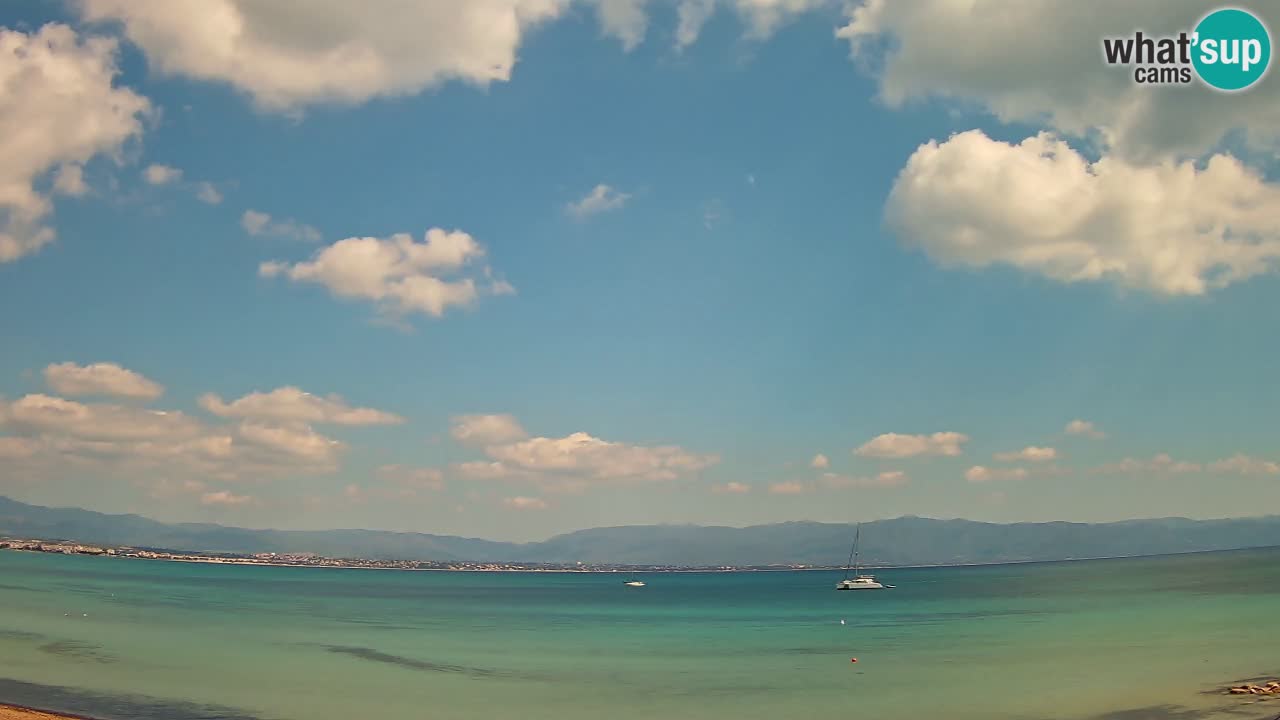 Spletna kamera Cagliari Windsurf Club – Pogled v živo s plaže Poetto