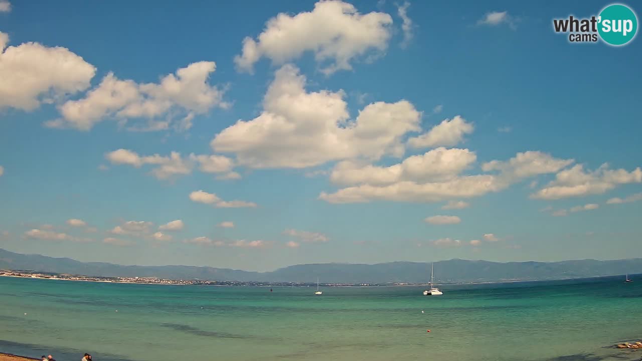 Spletna kamera Cagliari Windsurf Club – Pogled v živo s plaže Poetto