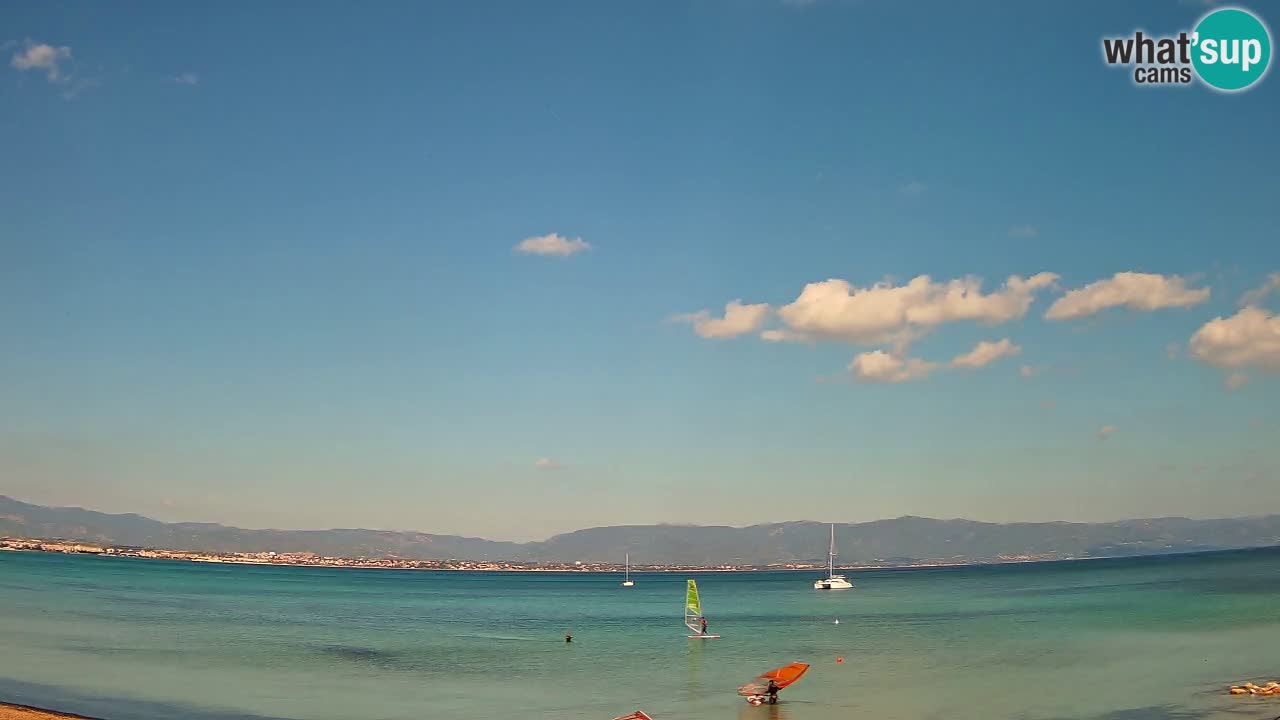 Web kamera Cagliari Windsurf Club – Poetto plaža uživo