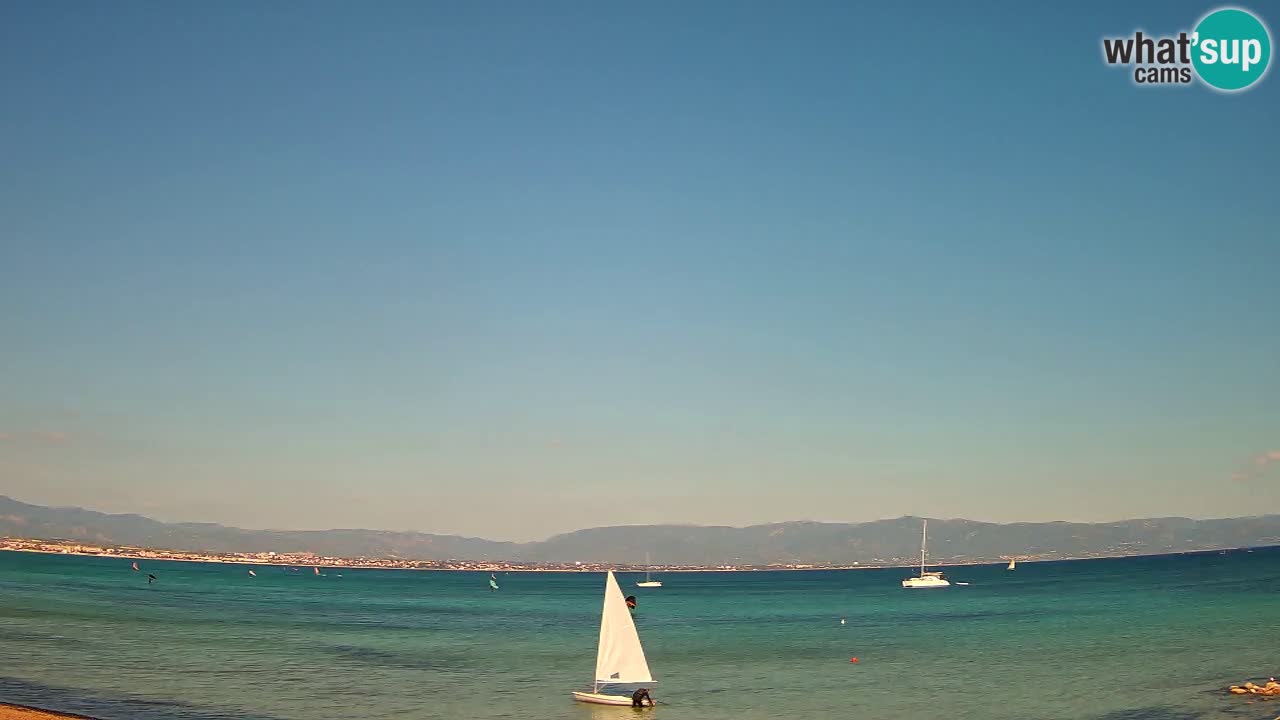 Web kamera Cagliari Windsurf Club – Poetto plaža uživo