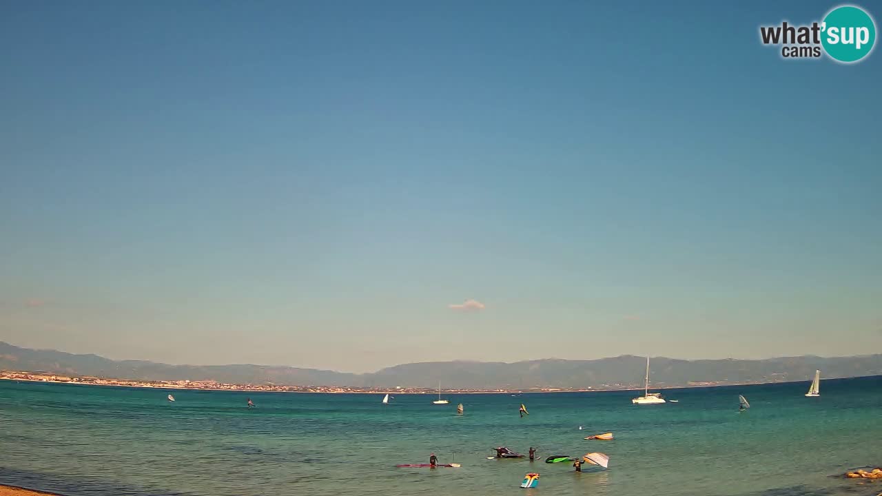 Webcam Cagliari Windsurf Club – Playa del Poetto en directo