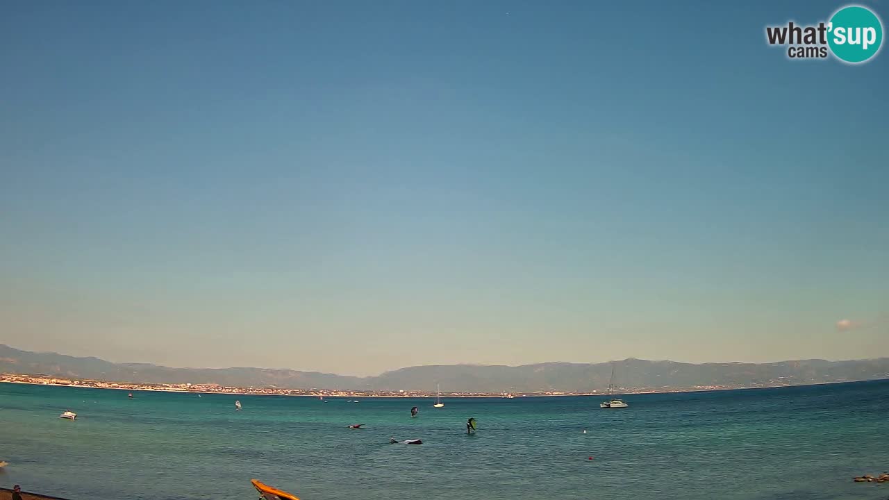 Webcam Cagliari Windsurf Club – Playa del Poetto en directo