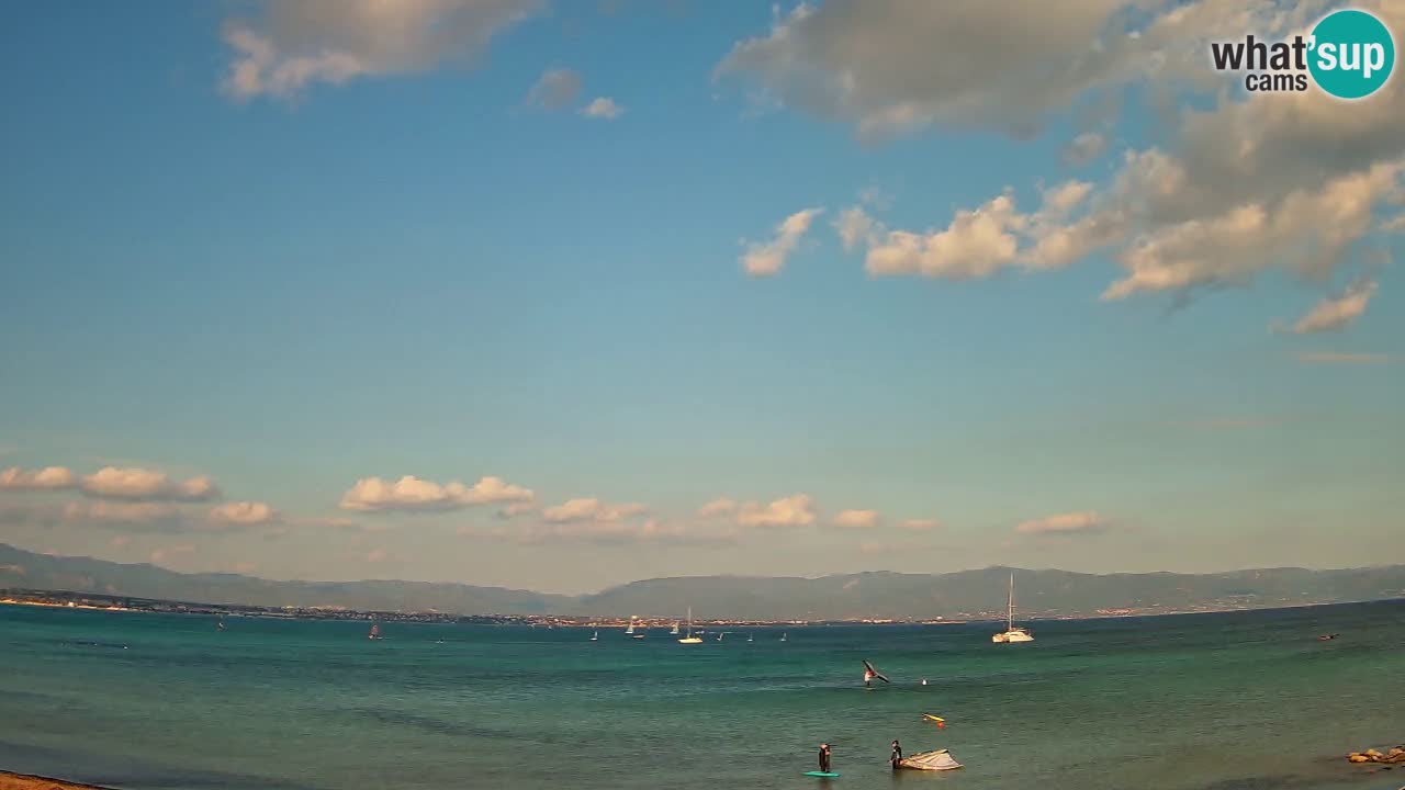 Webcam Cagliari Windsurf Club – Playa del Poetto en directo