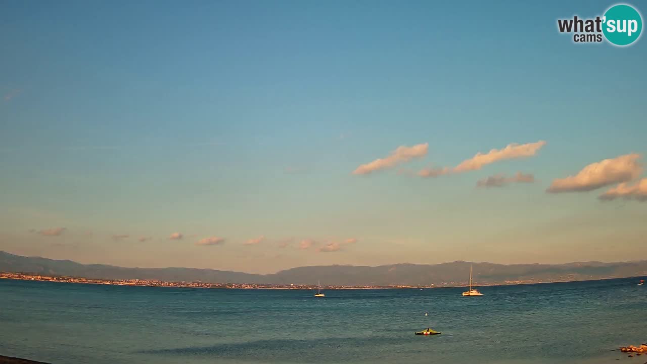 Web kamera Cagliari Windsurf Club – Poetto plaža uživo