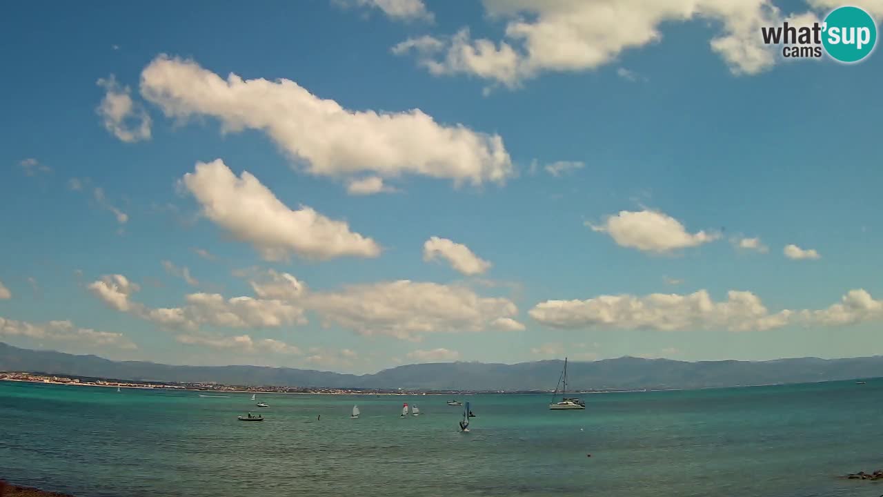 Spletna kamera Cagliari Windsurf Club – Pogled v živo s plaže Poetto