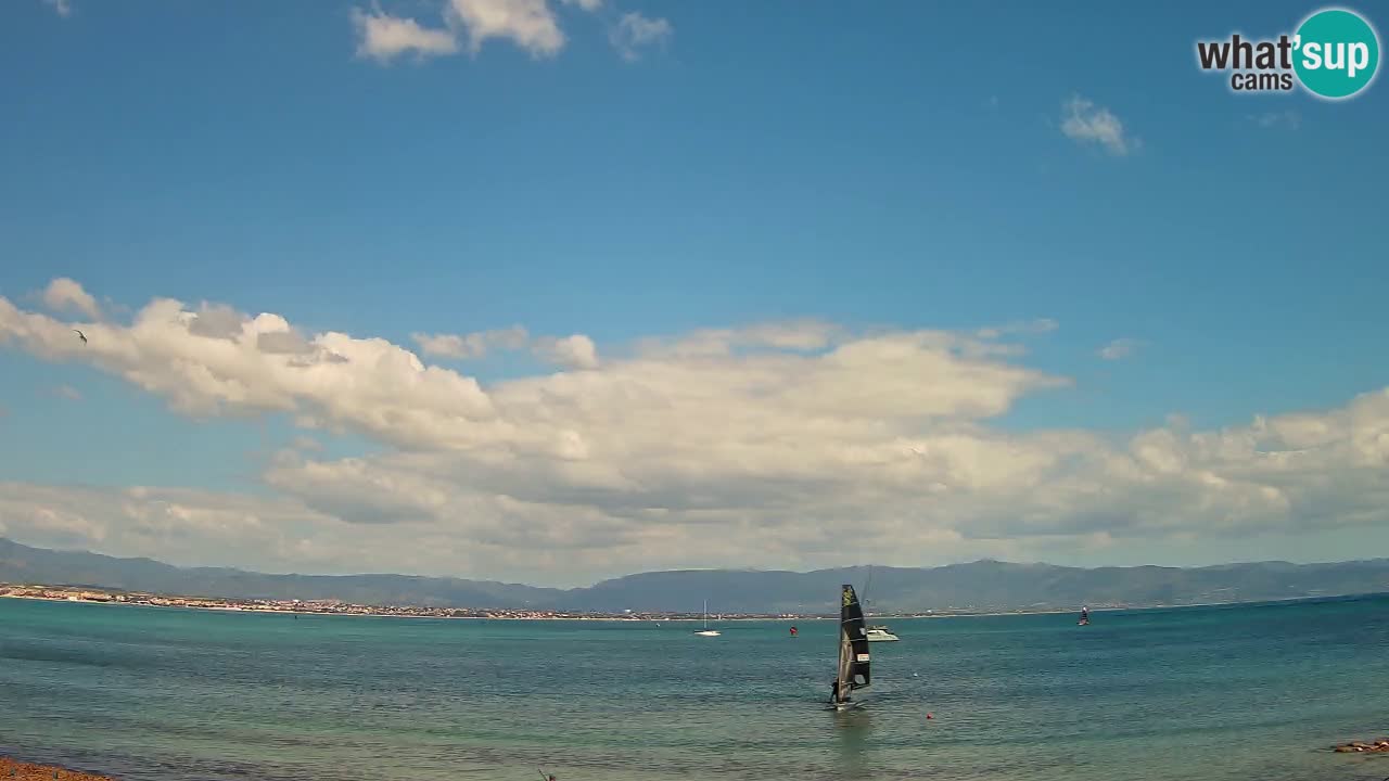 Webcam Cagliari Windsurf Club – Plage du Poetto en direct