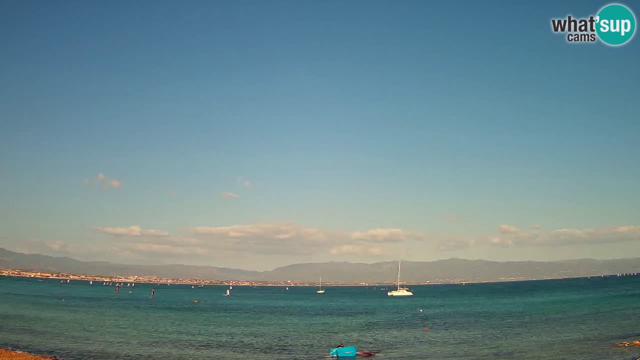 Webcam Cagliari Windsurf Club – Playa del Poetto en directo