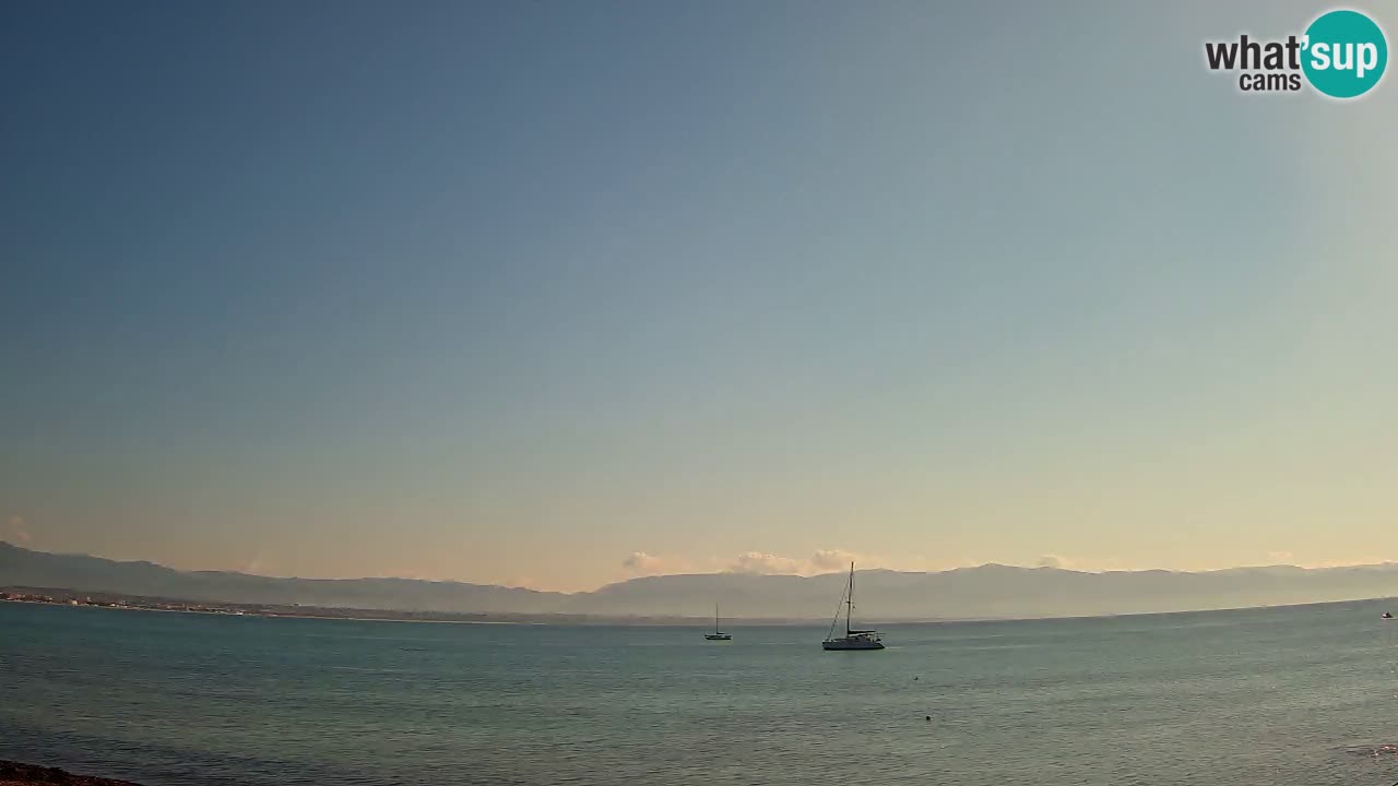 Spletna kamera Cagliari Windsurf Club – Pogled v živo s plaže Poetto