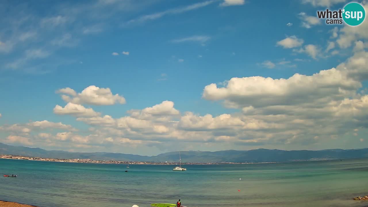 Webcam Cagliari Windsurf Club – Playa del Poetto en directo