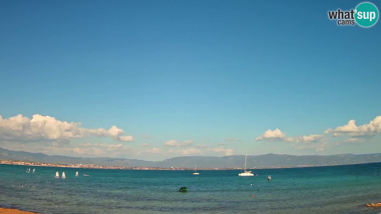 Webcam Cagliari Windsurf Club – Playa del Poetto en directo