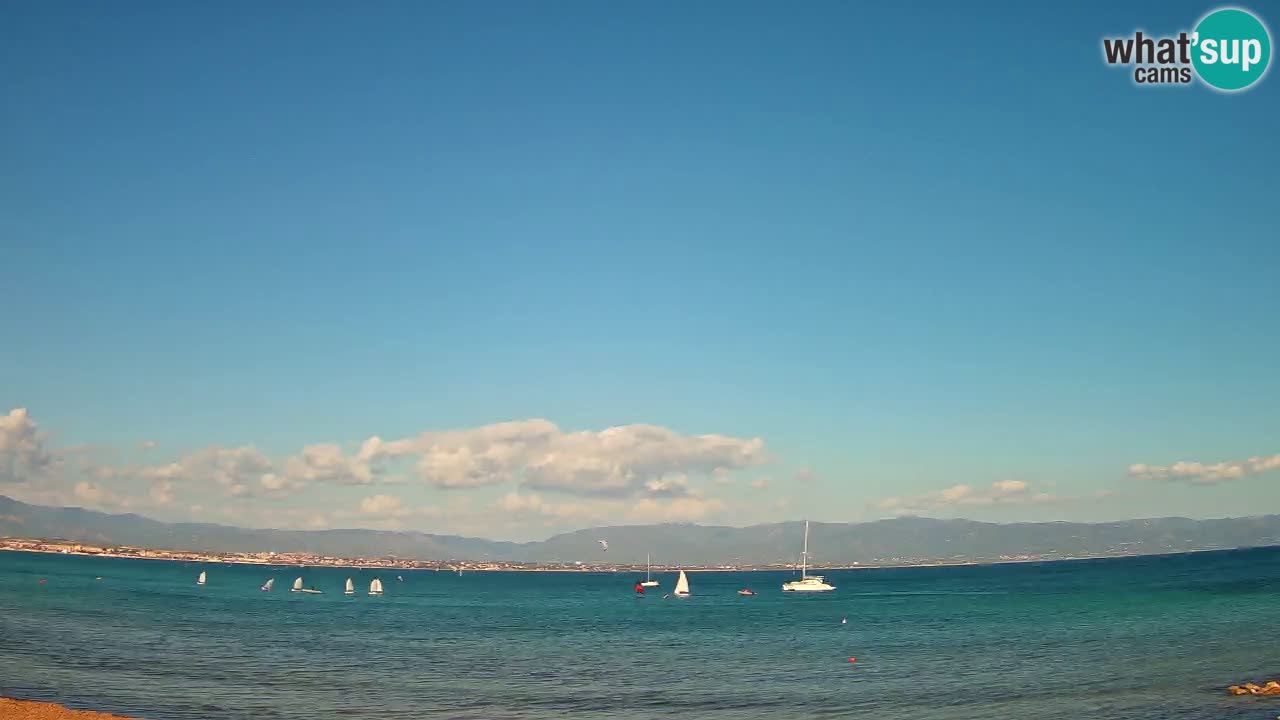 Webcam Cagliari Windsurf Club – Playa del Poetto en directo