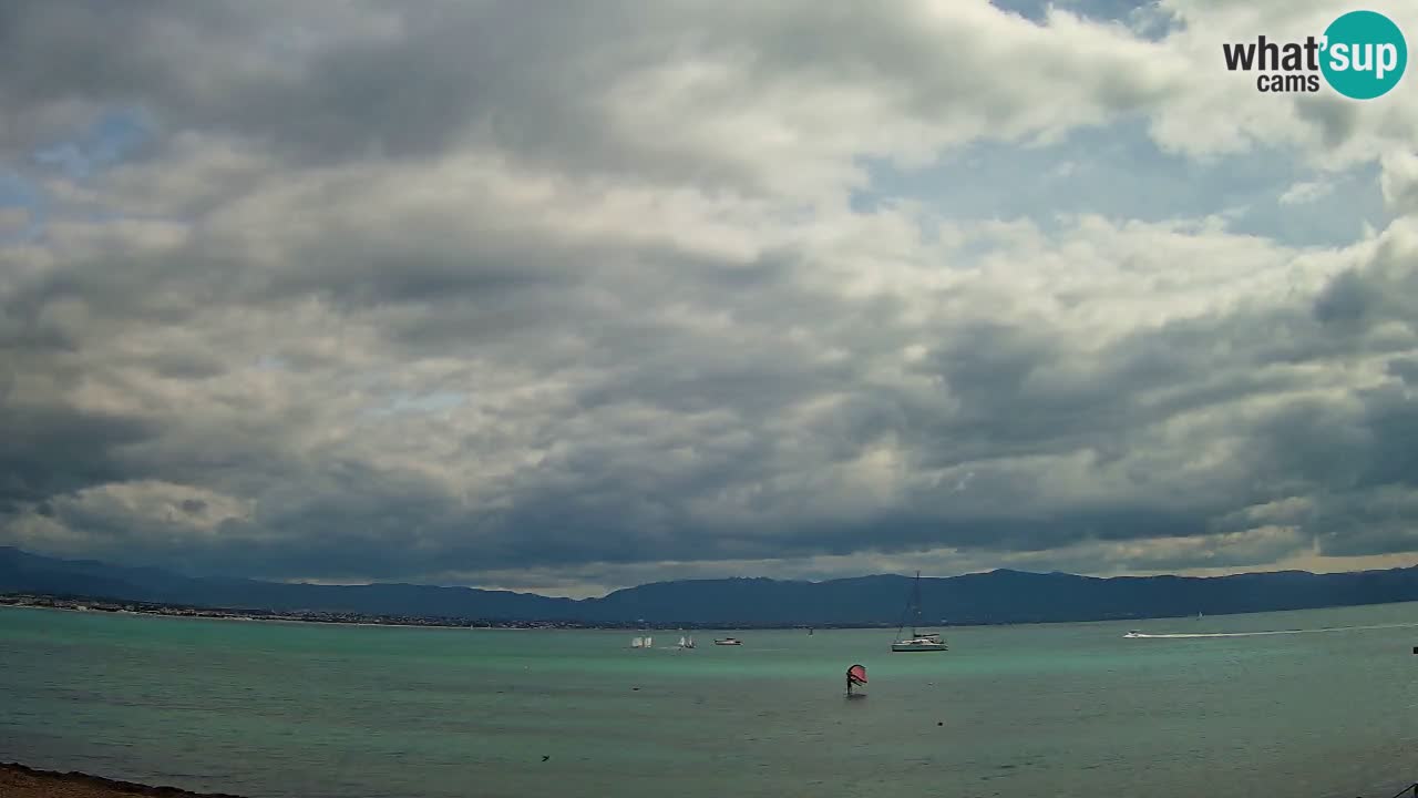 Web kamera Cagliari Windsurf Club – Poetto plaža uživo