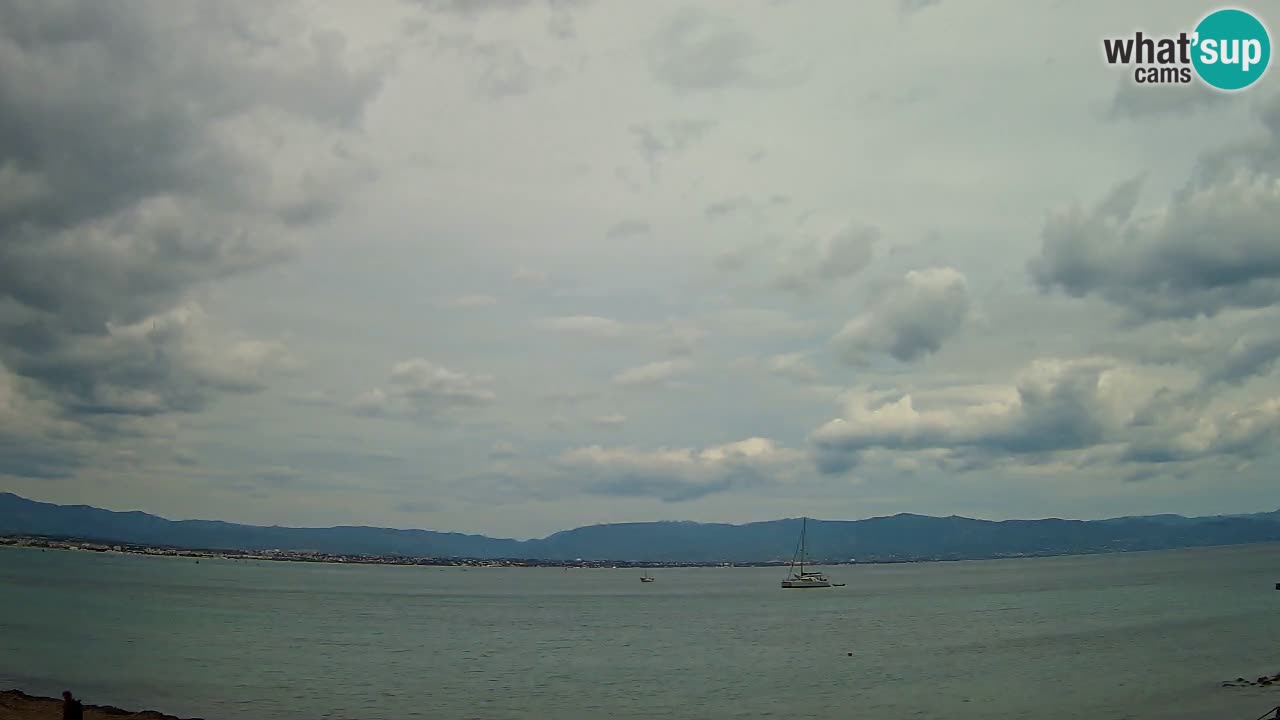 Spletna kamera Cagliari Windsurf Club – Pogled v živo s plaže Poetto