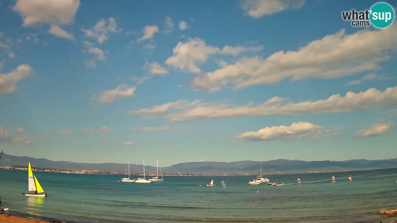 Webcam Cagliari Windsurf Club – Playa del Poetto en directo