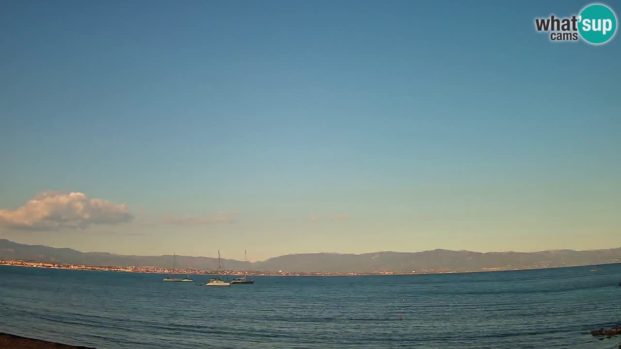 Spletna kamera Cagliari Windsurf Club – Pogled v živo s plaže Poetto