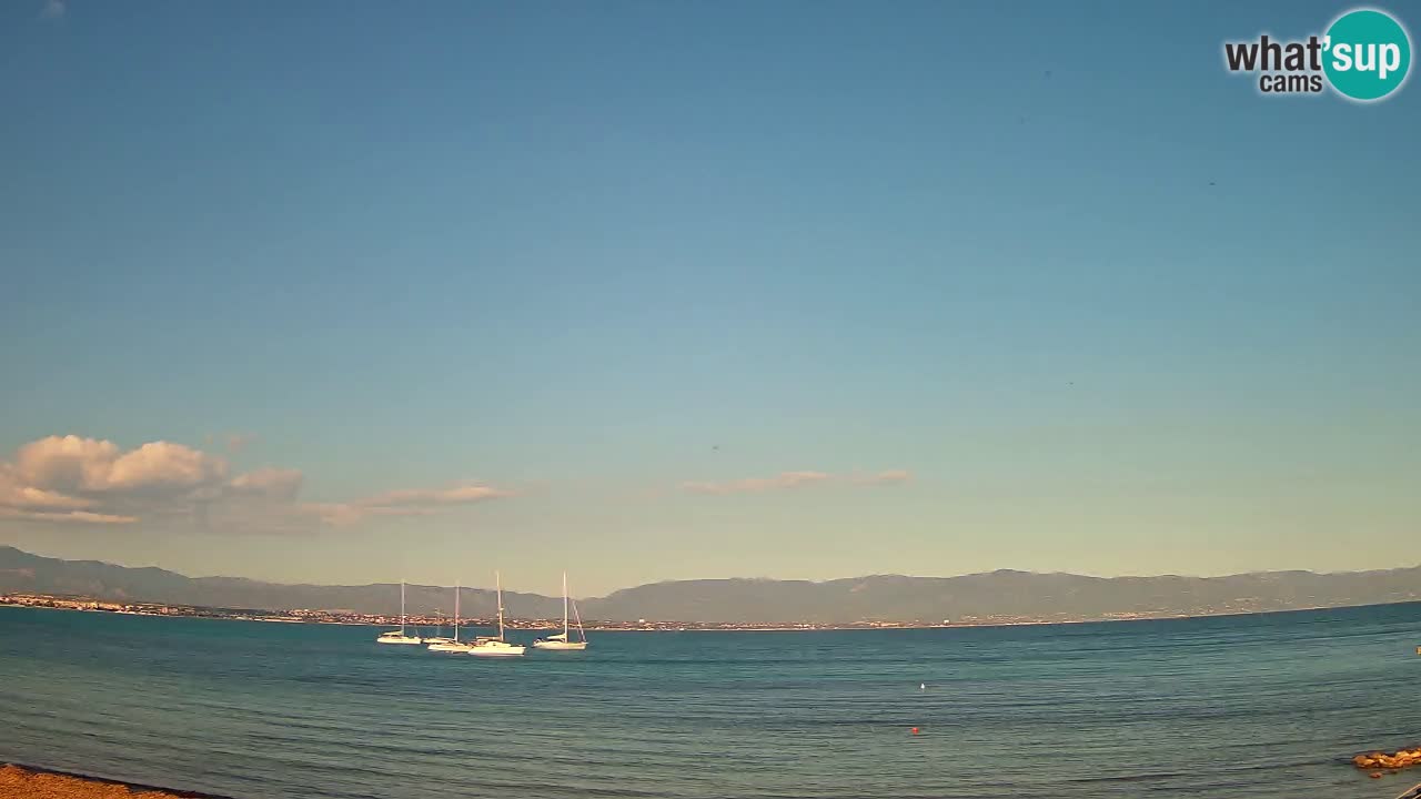Spletna kamera Cagliari Windsurf Club – Pogled v živo s plaže Poetto