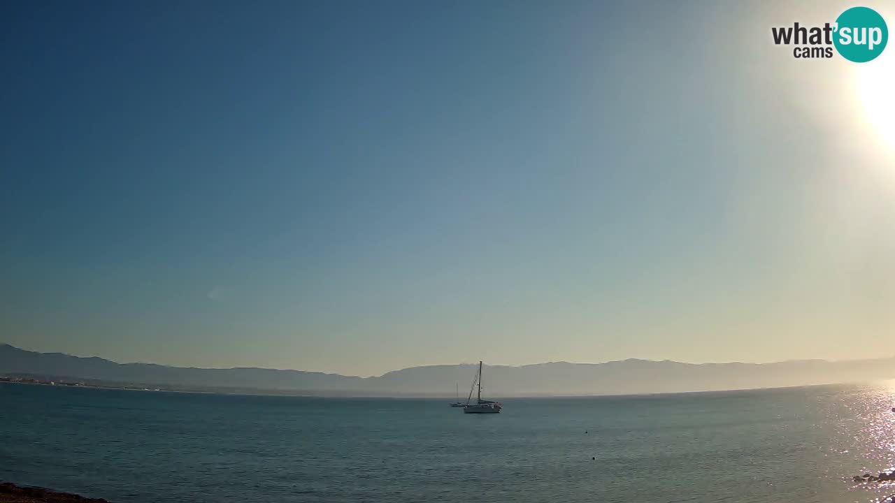 Spletna kamera Cagliari Windsurf Club – Pogled v živo s plaže Poetto