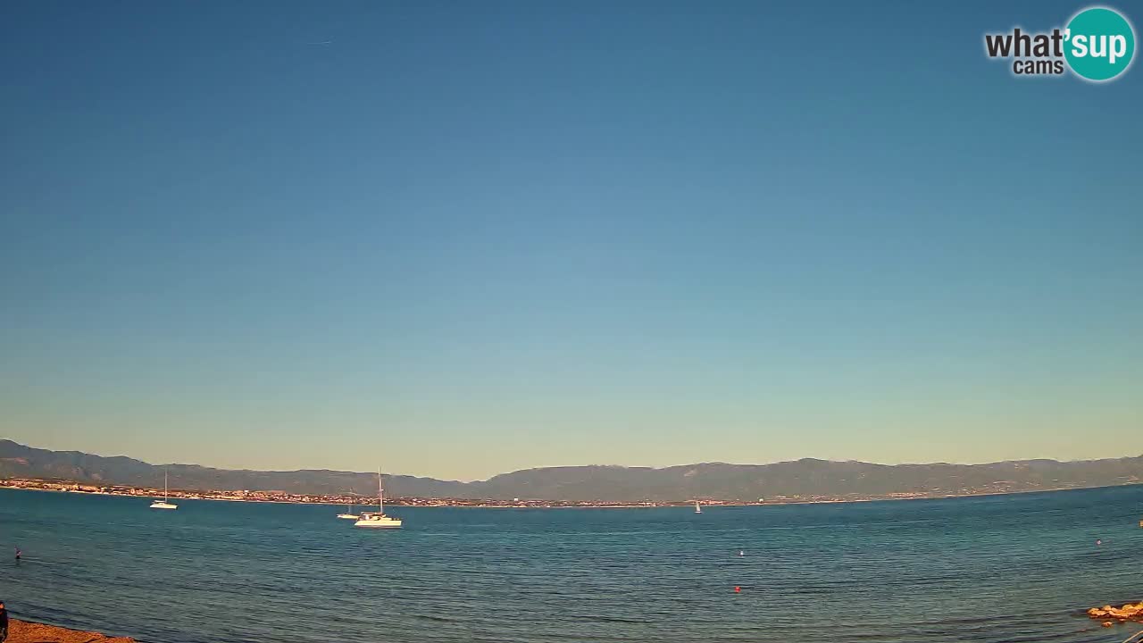 Spletna kamera Cagliari Windsurf Club – Pogled v živo s plaže Poetto