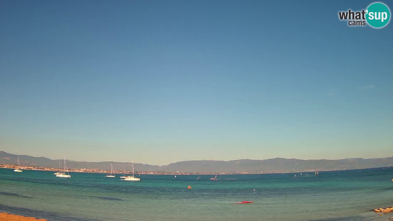 Spletna kamera Cagliari Windsurf Club – Pogled v živo s plaže Poetto