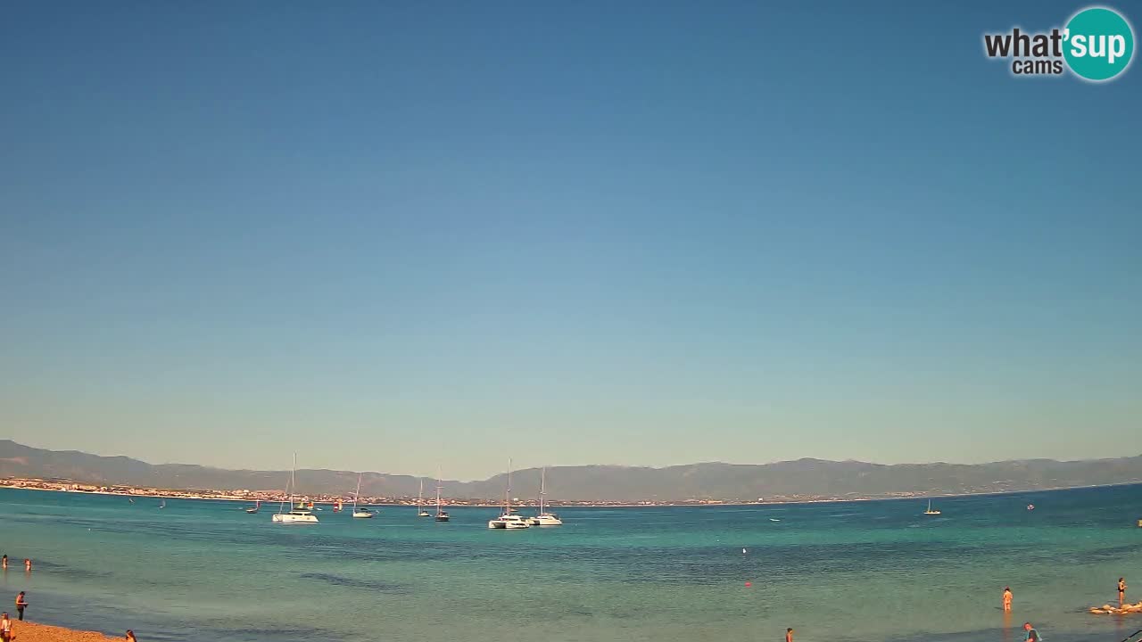 Web kamera Cagliari Windsurf Club – Poetto plaža uživo