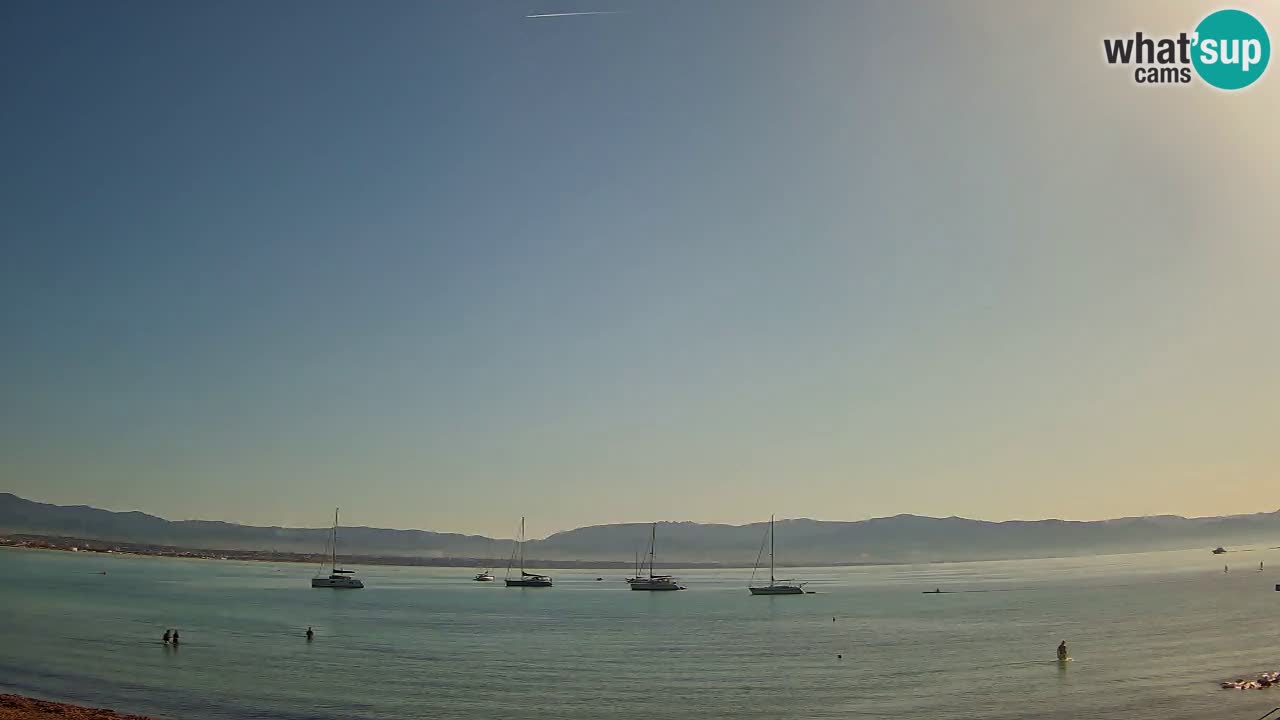 Spletna kamera Cagliari Windsurf Club – Pogled v živo s plaže Poetto