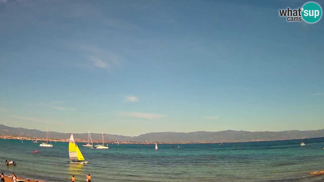 Webcam Cagliari Windsurf Club – Playa del Poetto en directo